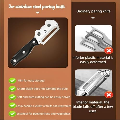 Vegetable Peeler Ergonomic Handle Stainless Steel for Potato Fruit