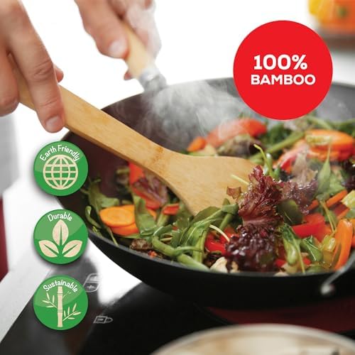 Helen’s Asian Kitchen Natural Bamboo Stir Fry Spatula and Wok Tool, 13.5-Inch