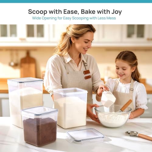 Vtopmart 3 PCS Flour and Sugar Storage Container Sets for Beginner Bakers