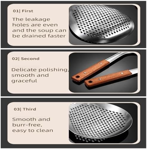 Stainless Steel Mesh Spider Strainer Wooden Handle On Pasta Noodle