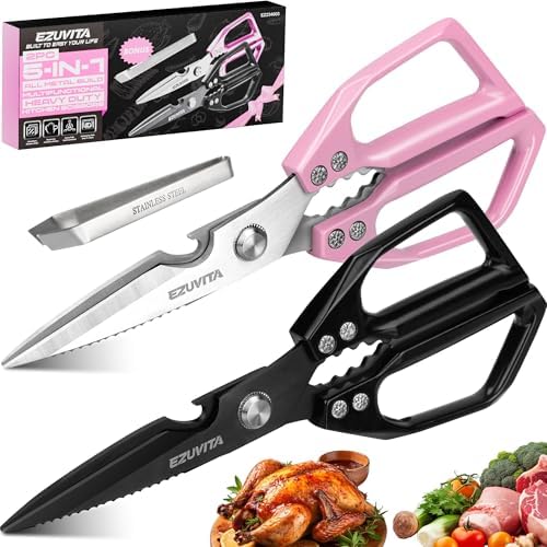 2PC 5-in-1 Kitchen Scissors Set, Multifunctional Shears