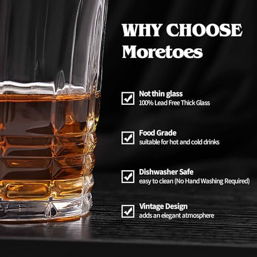 Moretoes Drinking Glasses Set of 12,Mixed Drink Cocktail Glass