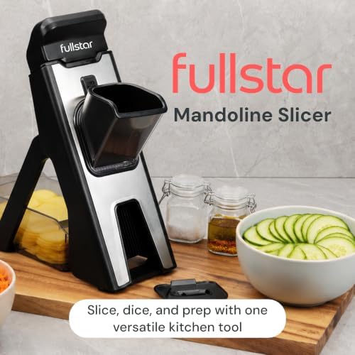 Fullstar Safer Mandoline Slicer for Kitchen Adjustable Veggie & Food Slicer