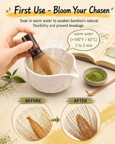Matcha Whisk Set, Brown Shin Chasen 1-pc