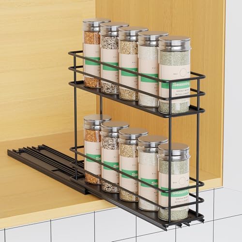 Mystozer Pull Out Spice Rack Organizer for Cabinet, Slide Out Spice Racks