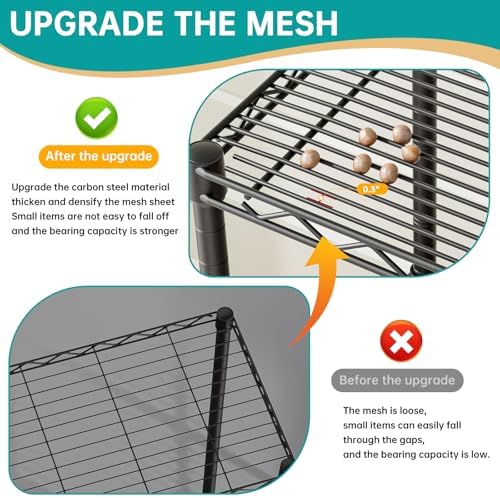 SINGAYE Metal Shelves Wire Shelving Storage Standing Adjustable Shelf Unit