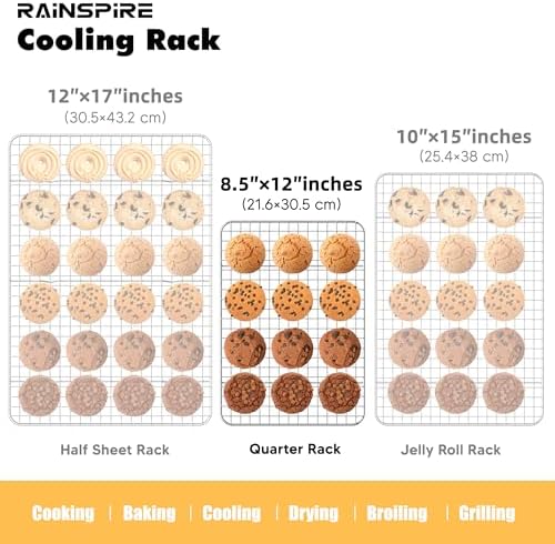 Cooling Racks for Cooking and Baking True 304 Stainless Steel 8.5"x12" 2Pcs