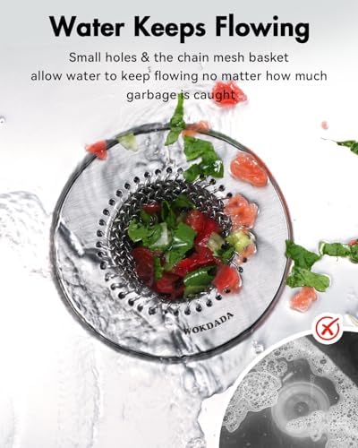 4 Pack Reversible Kitchen Sink Drain Strainer, Anti-Clog Flat Edge Design