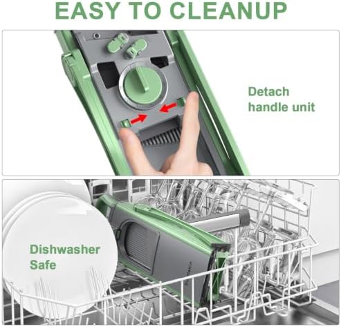 SupMaKin Safe Mandoline Slicer Plus for Kitchen Adjustable Vegetable Slicer