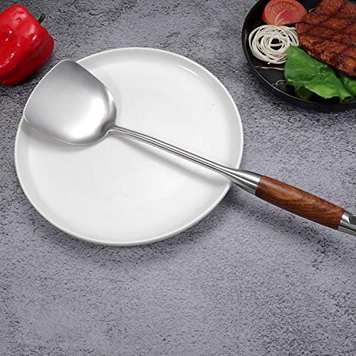 Professional Chinese Wok Spatula, 15.7 In 18/10 Stainless Steel Wok Utensil