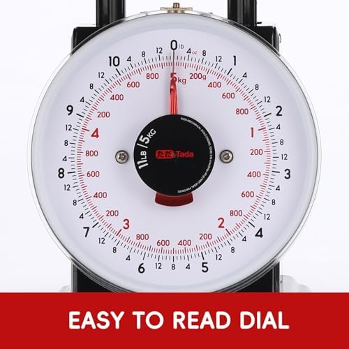 Tada 11lb Analog Kitchen Mechanical Food Scale Weighing Dial Scale with Bowl