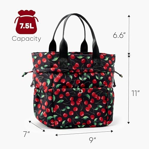Yarnic Lunch Bag Women Insulated Lunch Box with Water Bottle Holder