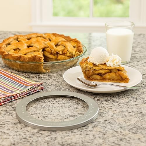 Mrs. Anderson's Baking Pie Crust Protector Shield, Fits Up To 8-Inch Pie Plates, Prevents Over-Browning And Spills