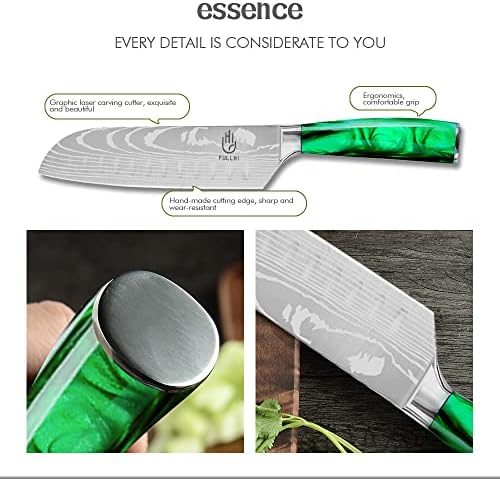 FULLHI Knife Set, 14pcs Japanese Knives Set, Multiple Colour Premium German Stainless Steel Chef Knife Set