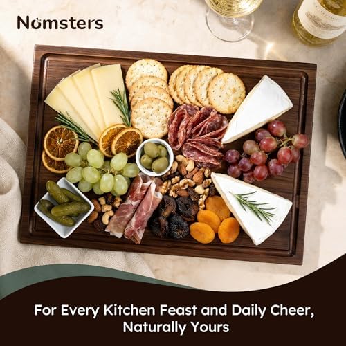 20'' Luxury Black Walnut Wood Large Wooden Cutting Boards for Kitchen