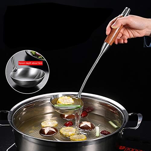 AOOSY 2 Pcs Wok Spatula & Ladle Set, 304 Stainless Steel Cooking Utensils