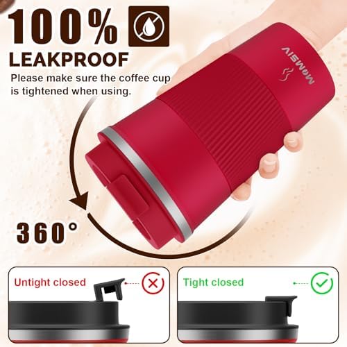 MOMSIV 17oz Travel Coffee Mug, Insulated Coffee Cup with Leakproof Lid