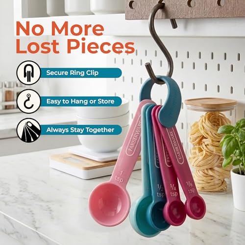 Farberware – Measuring Cup & Spoon Set (9-Piece) – Blue & Pink, Set of 9