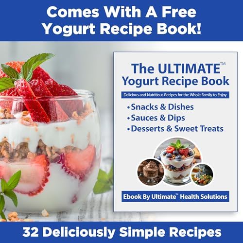 Ultimate Greek Yogurt Strainer, 2.3 Quart Fine Mesh Greek Yogurt Maker & Whey Separator for Thick High Protein Greek Yogurt, Labneh & Kefir, BPA-Free, Dishwasher Safe, Recipe Book