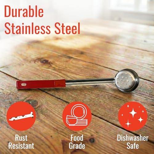 2 oz Slotted Stainless Steel Portion Control Ladle Spoodle - [Pack of 12]