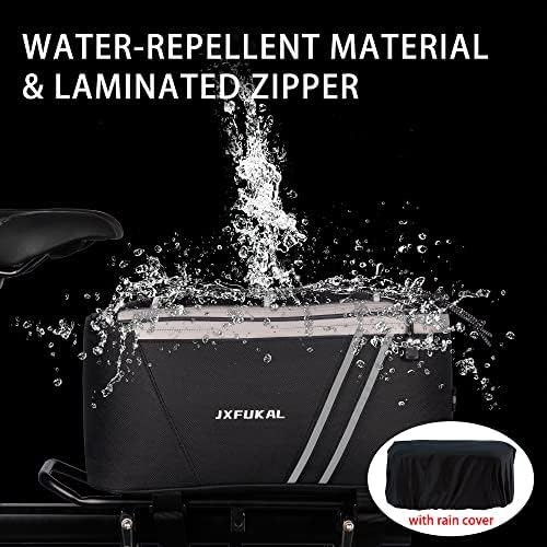 JXFUKAL Rear Bike Rack Bag with Rain Cover, 7L/9L/10L/12L Ebike Bag