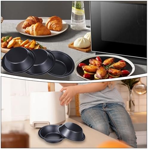 12 Pack Mini Pie Pans, 5 Inch Reusable Round Pie Tins Nonstick Small Pie Pans, Carbon Steel Round Pie Tins Small Metal Bakeware for Baking Pot Pies Cakes Quiches Tarts Desserts