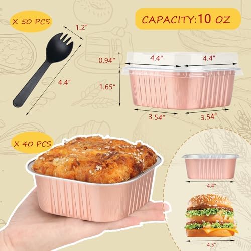 LNYZQUS 10oz Mini Cake Pans with Lids, Small Cinnamon Roll Containers