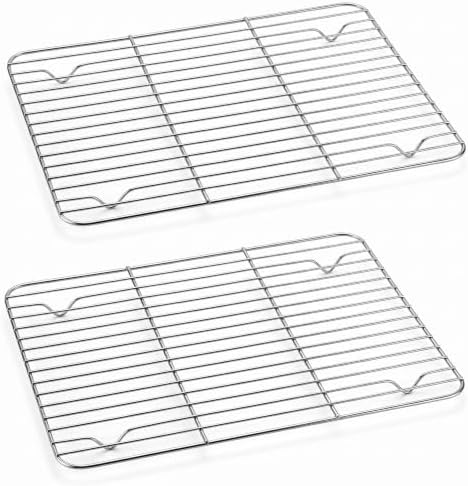Herogo Baking Cooling Rack Set of 2, 11.6” x 9” Wire Racks for Cooking