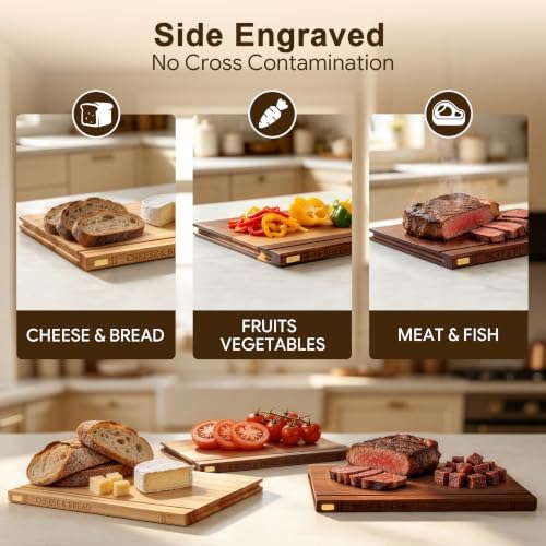 Magnetic Book Cutting Board Set with Stand for Space-Saving Kitchen