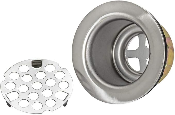 EZ-FLO Stainless Steel Flat Top Duplex Strainer with Flange, 1-7/8 to 2-1/4 Inch Sink Opening, Die Cast Nut, 30043