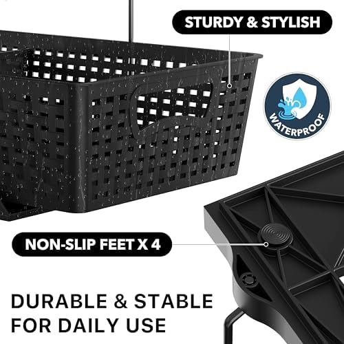 Simple Houseware 2 Tier Pull-Out Sliding Drawer Under Sink Storage, Black