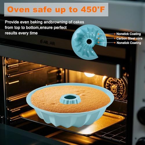 Silicone Cake Mold Flower Shaped - Non-Stick Pan, Reusable Flexible Baking Mold for Cakes Cupcakes Chocolate, Easy to Clean Pink Baking Supplies