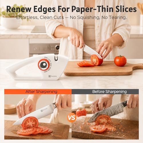 PAUDIN Knife Sharpener, 5-Stage for Kitchen Knives & Scissors