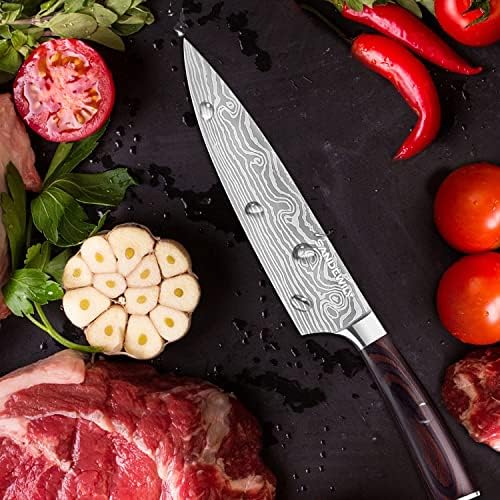Japanese Knife Set, 3 Piece Kitchen Knives with Sheaths