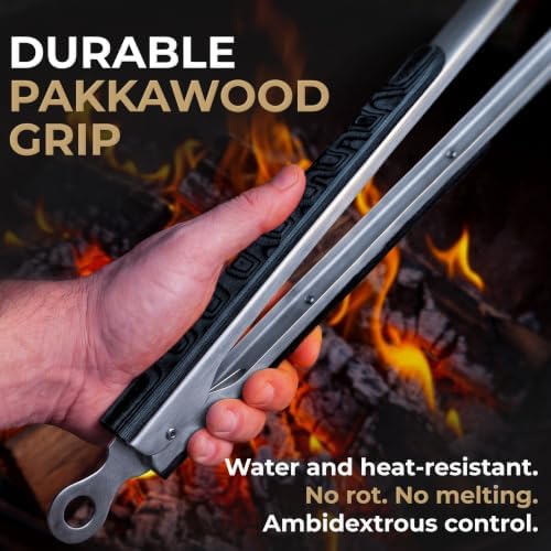 32-Inch Heavy Duty Long Grill Tongs for BBQ & Outdoor Cooking