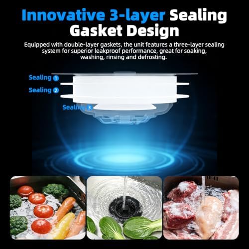 Hibbent 3 in 1 Kitchen Sink Drain Strainer, Metal Pop Up Stopper