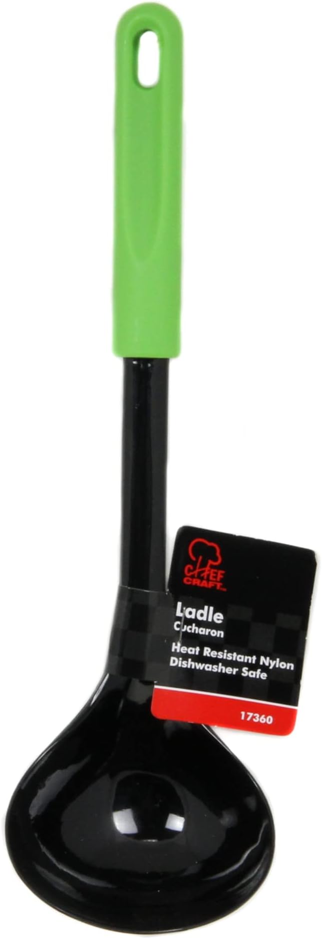 Chef Craft Basic Nylon Cooking/Serving Ladle, 12 inch, Green