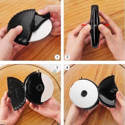 Asdirne Pizza Cutter Wheel, Easy to Clean and Dishwasher Safe, Ergonomic Pizza Slicer with Protective Blade Cover