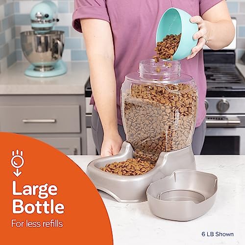 Petmate Pet Cafe Feeder Dog and Cat Feeder Pearlescent Colors 3 Sizes, Made in USA (Pack of 6)