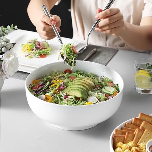 MALACASA Large Serving Bowls, 114 OZ(10") Ceramic Salad Bowls Set of 2