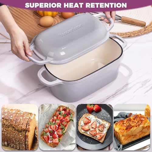 4.6-Quart Oval Dutch Oven for Bread Baking