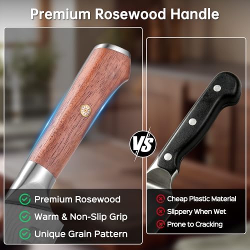 YOTSUBA 5 Inch Japanese Utility Knife with Full Tang Rosewood Handle