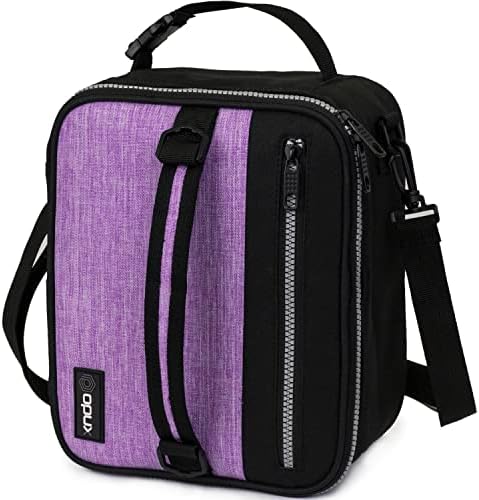 opux Insulated Lunch Bag for Men Women Kids, Soft Lunch Box, Purple