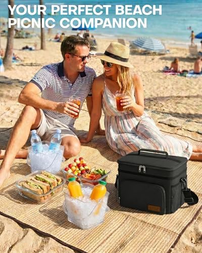 HOTOR Insulated Lunch Box Men Women Leak-Proof Cooler Lunch Bag 15L