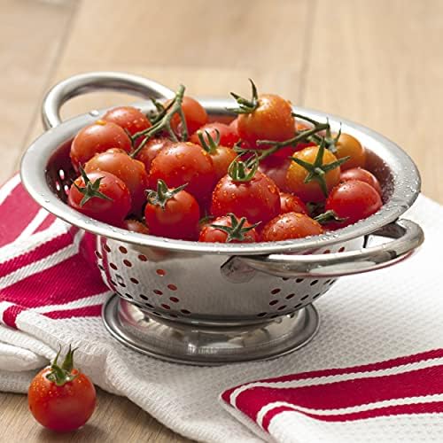 ExcelSteel Colander Set Stainless Steel | Nesting Design | Mirror Polished-| Oversized Handles-| 1-4 Quart,Set of 3,(Pack of 6)