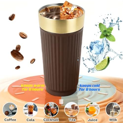 Vacuum Insulated Stainless Steel Travel Coffee Mug,Leak Proof Cup with Lid