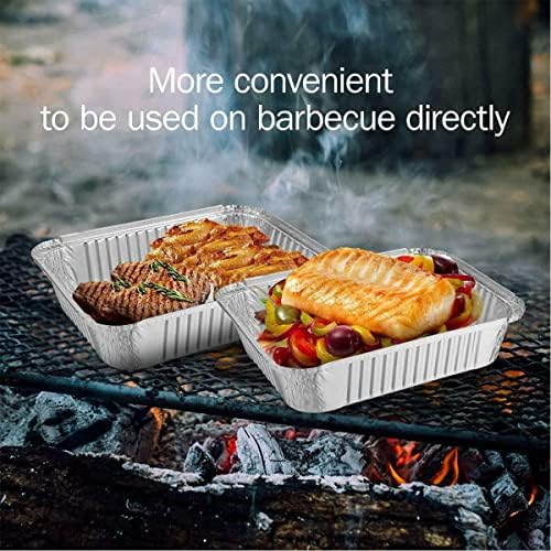 Waytiffer 20Pack Drip Pans Compatible with Weber Grills Spirit Gas Grills, Q Grills, Genesis and Genesis II LX 200 300 Series,Disposable Aluminum Foil BBQ Grease Trays, 8.5 x 6 Inch (Pack of 2)