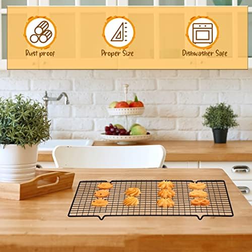Harloon 6 Pieces Cooling Racks for Baking Wire Grid Set,16 x 9.8 Inch