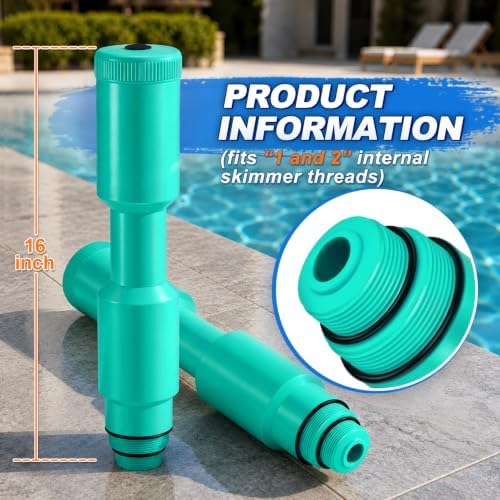 2 Pack Pool Skimmer Plug for 1-1/2 in and 2 in Threaded Skimmers