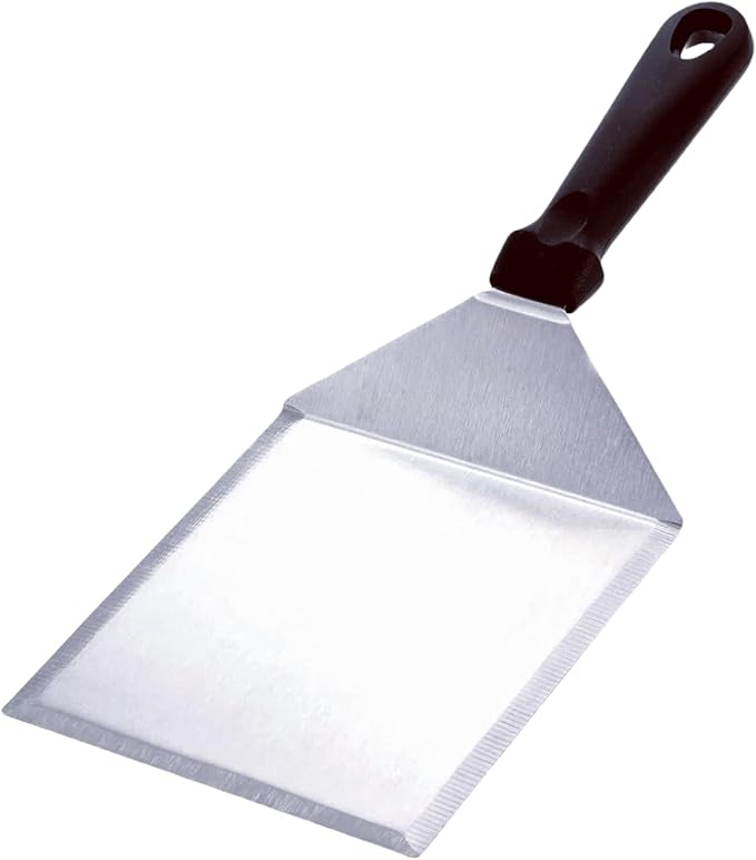 Extra Wide Spatula, Large Metal Spatula Heavy Duty Stainless Steel Spatulas Turner Flipper with Beveled Edges for Skillets, Grills, Pancake Flipper, Smash Burgers, 6 x 5-Inches Blade